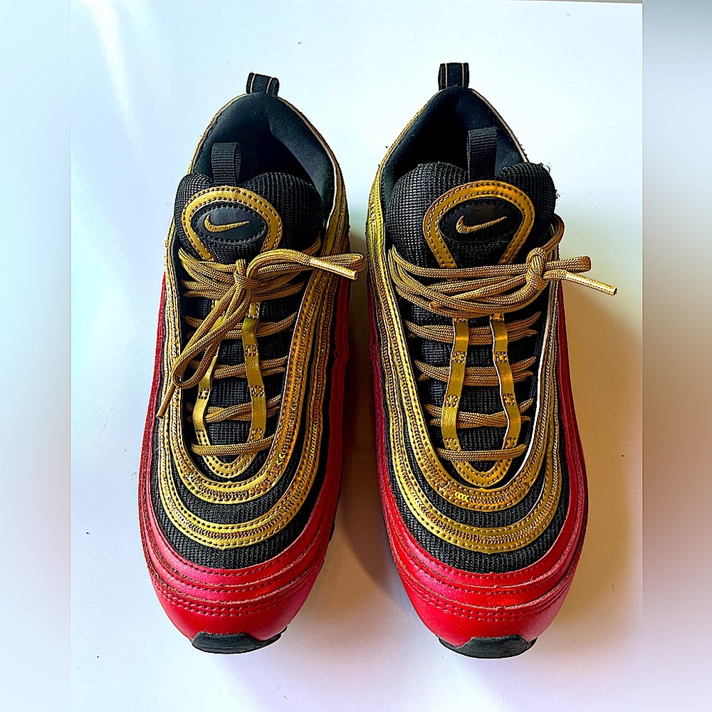 Nike Air Max 97 Women's Shoes University Red-Metallic Gold ct1148-600 Si…
